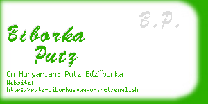 biborka putz business card